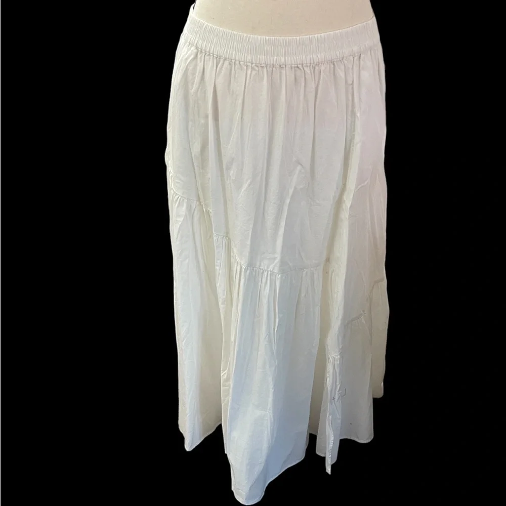 Free People All About Tiers Skirt Medium White Maxi NEW NWT - Picture 3 of 11